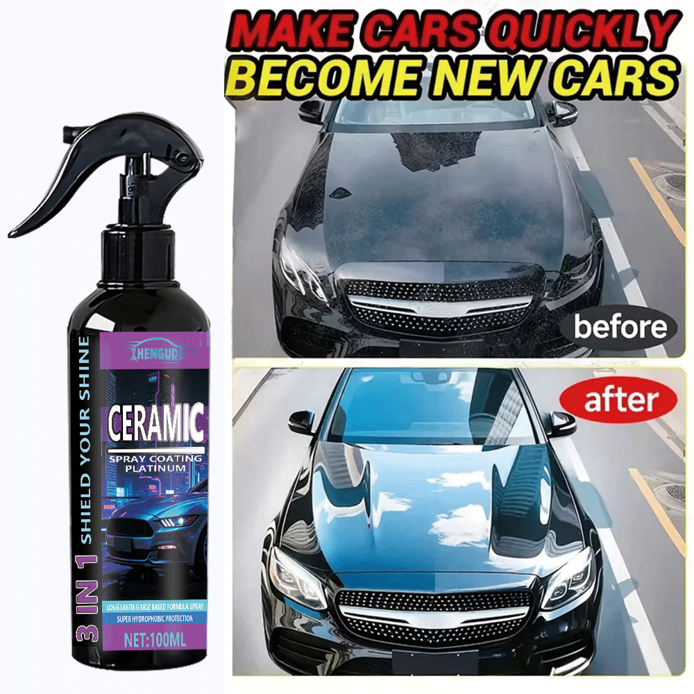 Car Wax Ceramic Coating - ナノセラミックカーコーティングスプレー 3-in-1 高品質傷防止光沢剤、全車種の塗装面に適しています