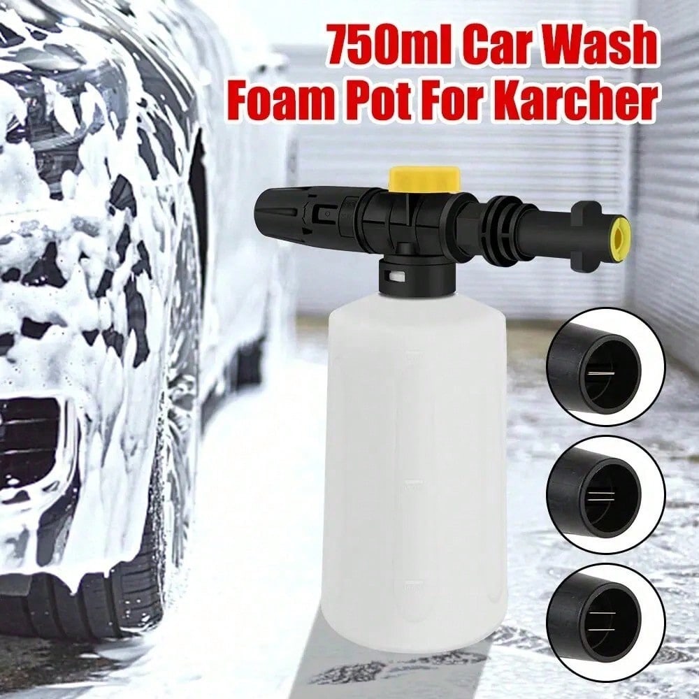 Foam Cannon Car Wash - 750MLスノーフォームランス、調整可能なフォームキャノンスプレーノズル、ケルヒャーK2 K3 K4 K5 K6 K7車用高圧洗浄機用
