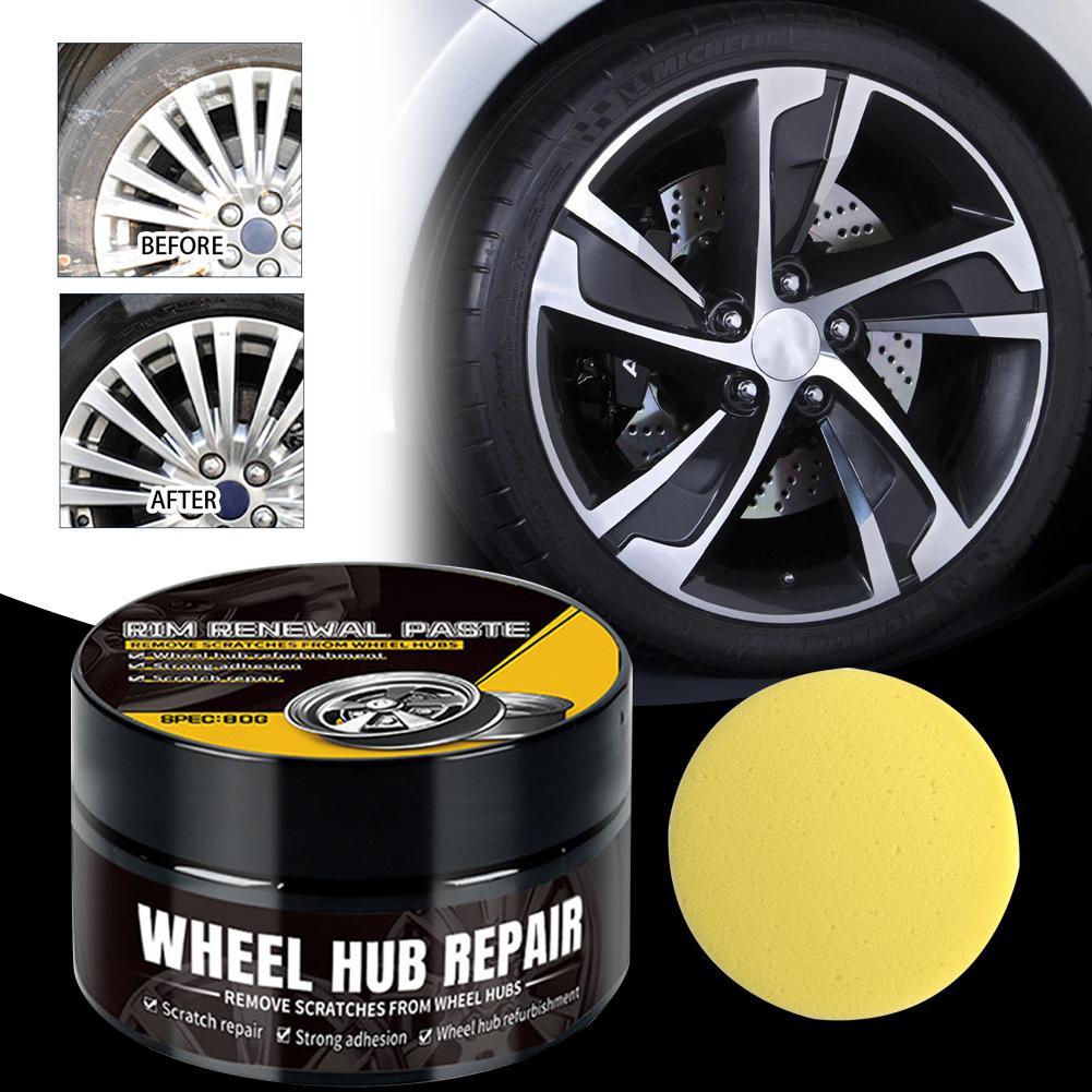 Wheel Cleaner Alloy - 1個入り 車輪リム傷修復ペースト、タイヤ用黒白銀 - リム傷と合金塗料ペースト リムアルミ補修 A8M8