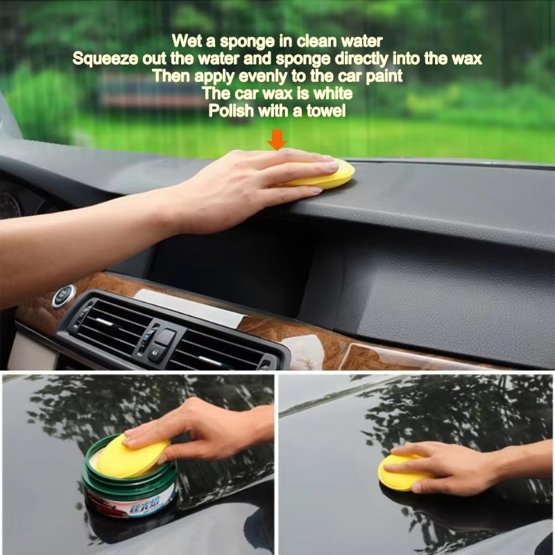 Wax Applicator Pad - カーディテーリングケアツール グレー 12個入り 車用フォームスポンジ ワックスアプリケーター クリーニングパッド