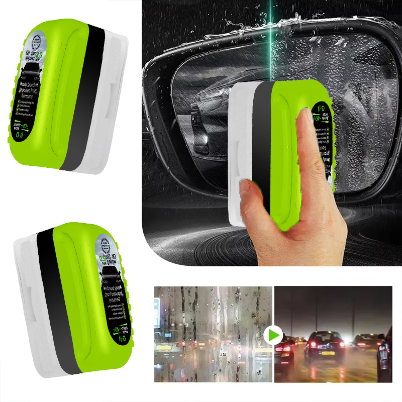 非毒性車ガラス油膜除去キット強力なフロントガラスクリーナース - Car Cleaning Brush のレビューと価格
