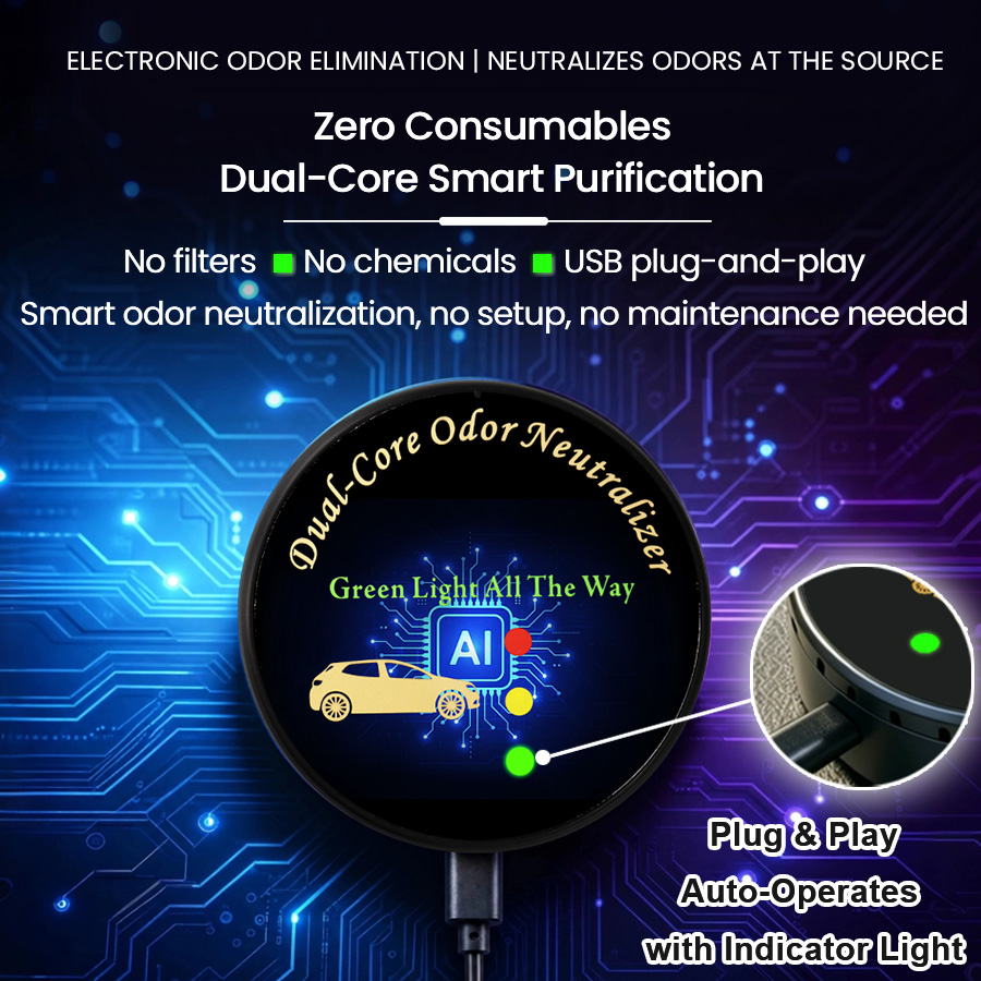 車用空気清浄機、フィルターレスUSBプラグアンドプレイ自動起 - Odor Eliminator Car のレビューと価格