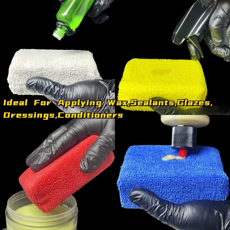 8個入りマイクロファイバーカーワックスアプリケーターパッド、 - Wax Applicator Pad のレビューと価格