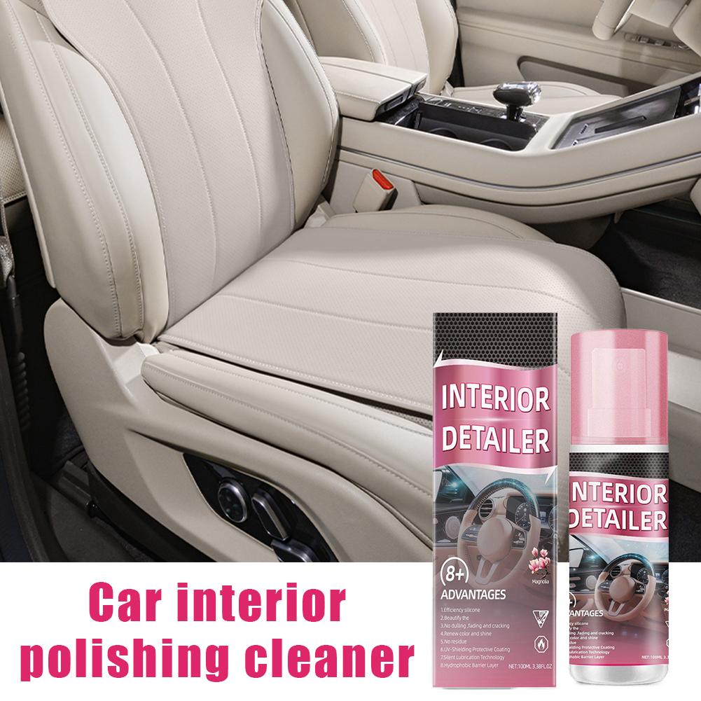 100ml 車内磨きクリーナー、水洗い不要の多目的インテリア - Leather Cleaner Interior のレビューと価格