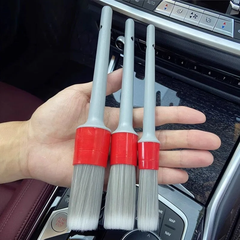 3 個インテリアディテールブラシ猪毛毛ブラシ車のクリーニング - Interior Detailing Kit のレビューと価格