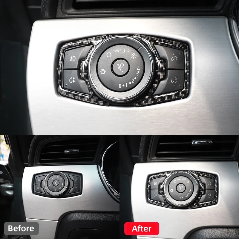 カーボンファイバー車のヘッドライトスイッチカバートリムステッ - Interior Detailing Kit のレビューと価格