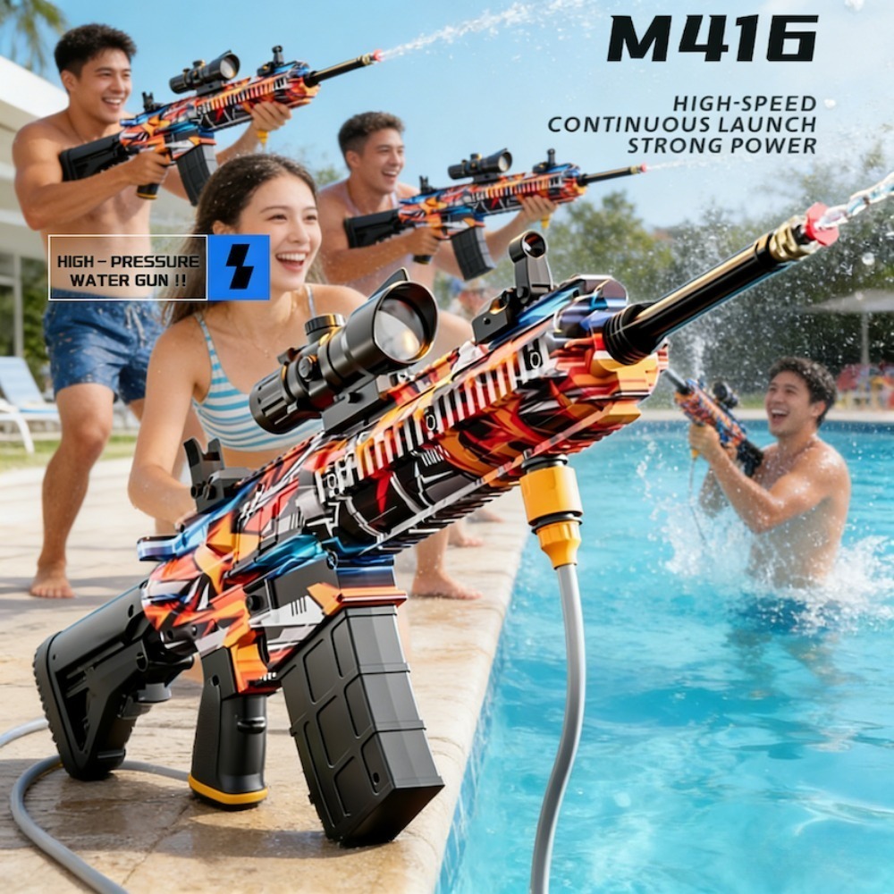 M416高圧電動水鉄砲、充電式モジュールバッテリー搭載、夏の - Car Shampoo Ph のレビューと価格