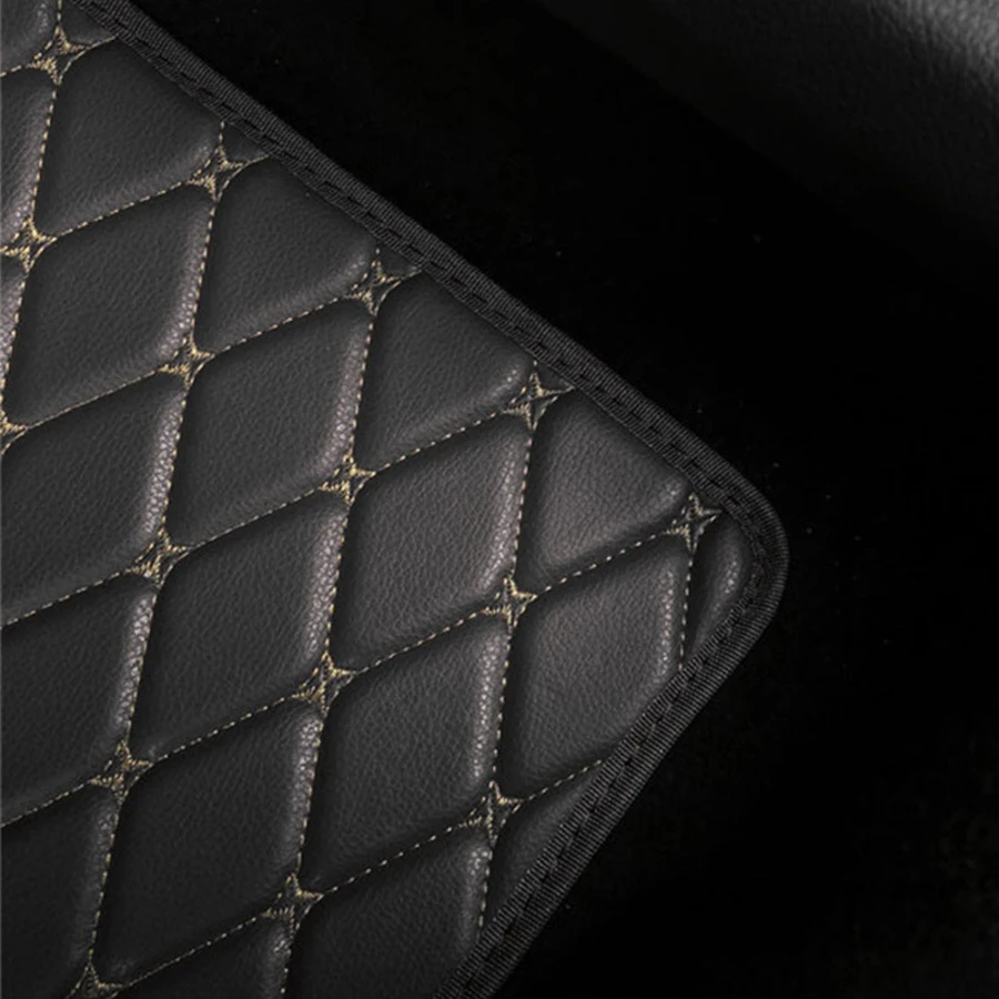 4枚組 PUレザー ブラック 車用フロアマットセット 防水  - Leather Cleaner Interior のレビューと価格