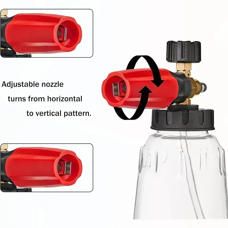 調整可能なスノーフォームランス 1L 大型ボトル 1/4クイ - Foam Cannon Car Wash のレビューと価格