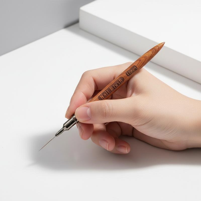 サンダルウッドハンドル付き5ピースネイルアートライナーブラシ - Detailing Brush Set のレビューと価格