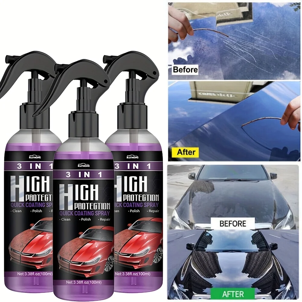 3 in 1 カーセラミック液体コーティングスプレー ナノク - Car Wax Ceramic Coating のレビューと価格
